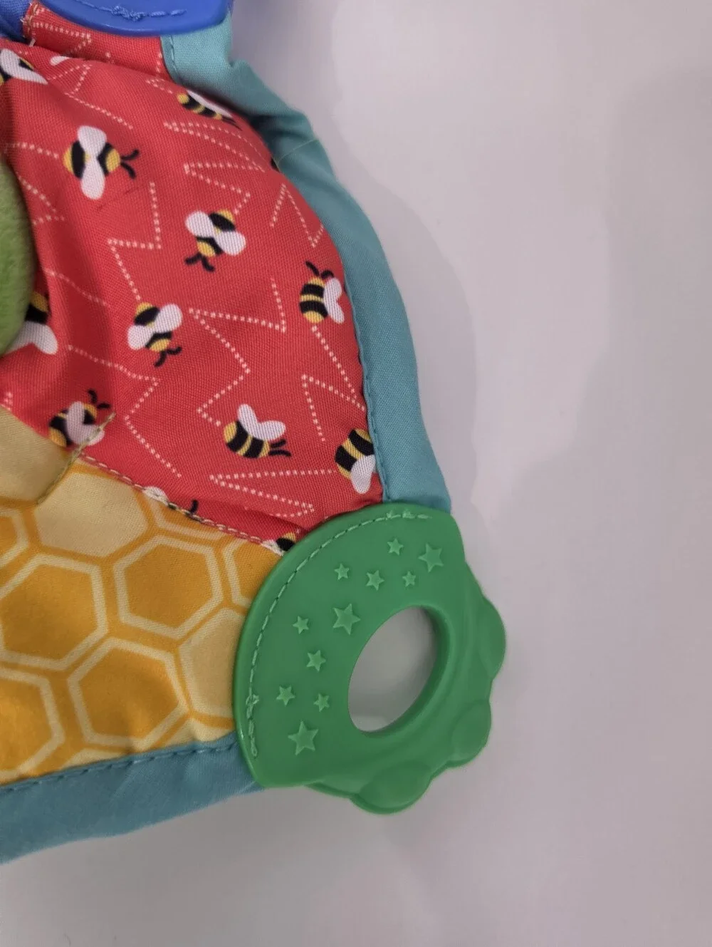 Nuby Teething Baby Blankie and Teether Toy, Unisex Baby Accessories, Frog Design